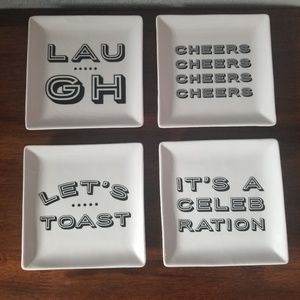 Porcelain Party Plates 4pc set